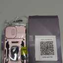 DEERLAMN Case for iPhone 17 6.3-Inch with Slide Camera Cover + Screen Protector (2 Packs), Rotated Ring Kickstand Military Grade Shockproof Protective Cover-Rose Gold