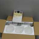 Brush Nickel Bathroom Vanity Light - 3 Light Bathroom Light Fixture Square Design & UL Certification & Square Bath Room Lights Fixture Over Mirror