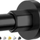 Shower Curtain Rods 32 to 75 Inch, Shower Tension Rod No Drilling Adjustable Shower Rods for Bathroom Non-Slip Stainless Steel Telescoping Shower Bar for Curtain, No Rust, Black