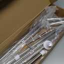 Clothes Drying Rack Foldable, 59 inch Tripod Laundry Drying Rack Indoor with Rotating Clothes Rail for 27 Pieces of Clothes, Space Saving, Stainless Steel, White and Silver CDR001W01