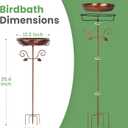 Ieuan 35.4" Tall Metal Bird Bath for Outdoors with 2.2" Deep and 12'' Dia Bowl, Removable, Easy - Clean, Vintage Freestanding Birdbaths & Birdfeeder for Garden Yard Lawn Decor, Glod