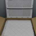 SNSLXH 5 Pack Stackable Closet Storage Basket, Multifunctional & Foldable Closet Organizer for Bathroom Kitchen Laundry Room Wardrobe Storage, Space-Saving Clothes Storage Drawer Organizer, White