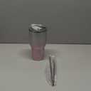 DS 30 oz Tumbler Pink Glitter Gradient Cup Stainless Steel Double Wall Vacuum Insulated Mug with Straw and Lid, Cleaning Brush for Cold and Hot Beverages