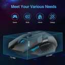 TECKNET Wireless Mouse-USB Ergonomic Optical Cordless Mouse with 8 Buttons,12-Month Battery Life,4800 DPI Optical Tracking,High-Precision 5 Adjustable DPI for PC/Mac/Laptop