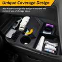 Falafa Center Console Organizer Compatible with 2025 2026 Toyota Sienna with Cup Holder, Soft Silicone Lower Center Console Tray Storage Box for 2021-2026 Toyota Sienna