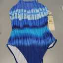 Gottex Women's Golden Hour High Neck One Piece Bathing Suit (Blue, Size 10)