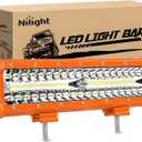 Nilight LED Light Bar 12Inch 300W Flood Spot Combo Triple Row Driving Lamp Roof Bumper Off Road Work Lights for Van Camper Wagon Car Pickup Golf Cart ATV UTV SUV Truck Boat 4x4