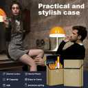 2 x Cigarette Case, Woven Pattern with Elastic Switch, Up to 20 Cigarettes for 85mm King Size (Brown)