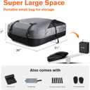 Waterproof Rooftop Cargo Carrier Bag, 100% Waterproof Sealing with Anti-Slip Mat, Fits Vehicles with or Without Roof Rack, 21 Cubic Feet