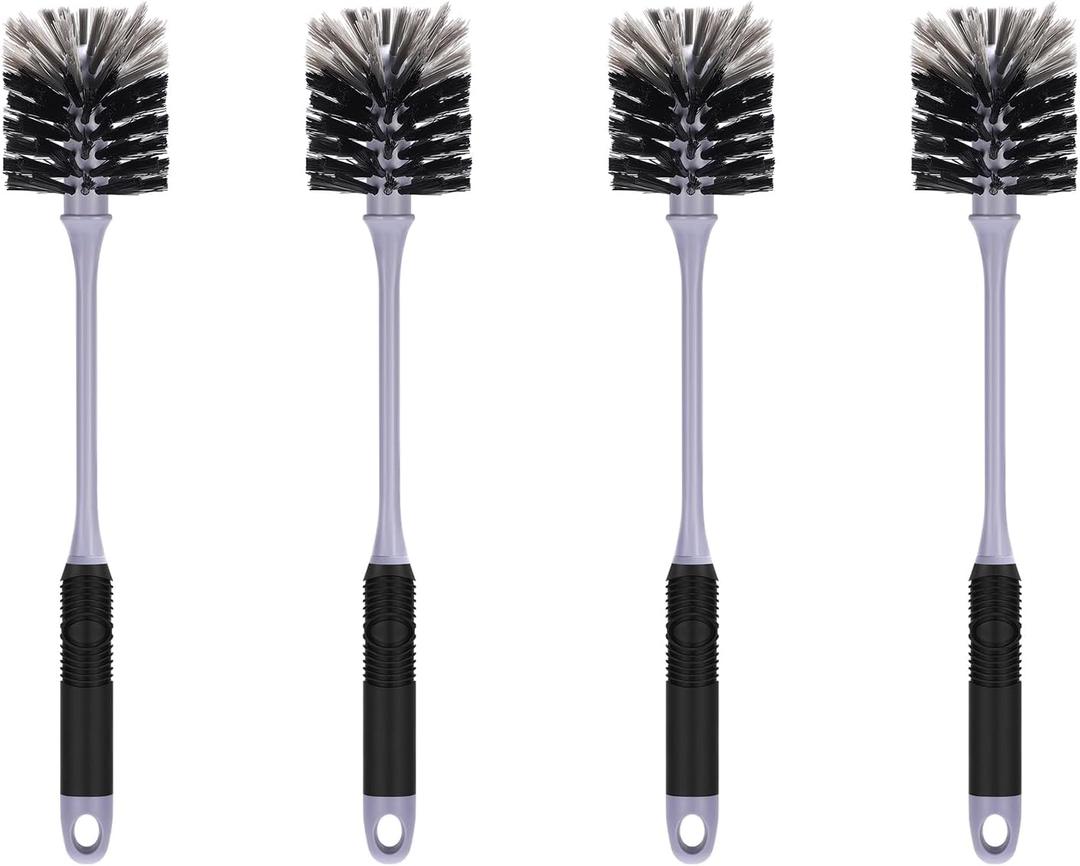 2 x Long Handle Bottle Brush, Bottle Brush Cleaner with Dual Function Bristles for Water Bottles, Glasswares, Mugs, Thermoses, Baby Bottles, Blue 3 PCS