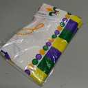 2 x Adirasenotek 3Pcs Mardi Gras Table Decorations Tablecloth Carnival Masquerade Party Decorations Mardi Gras Decorations Plastic Table Cloth Masquerade Decorations Mardi Gras Decor,87x54In