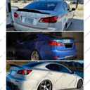 Duckbill Rear Spoiler Compatible with 2006-2013 Lexus IS250 / IS350 & 2006-2014 is F Sedan, Glossy Black Trunk Tail Wing Lip