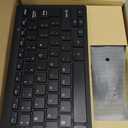 TECKNET Wireless Keyboard and Mouse Combo, Mini Cordless Computer Keyboard and Mouse Set 2.4GHz, Silent Adjustable 1600 DPI, Quiet Click, Lag-Free for Computer, Laptop, PC, Windows, Mac, Chrome OS (Black)