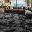 10x14 Ft Extra Large Shag Rugs for Living Room, Ultra Soft Fluffy Furry Area Rugs for Bedroom Indoor Floor, Aesthetic Carpet for Kids Home Decor (Dark Grey)