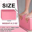 Honoson 20 Pcs Foam Yoga Blocks Bulk 9x6x3'' High Density, Pink