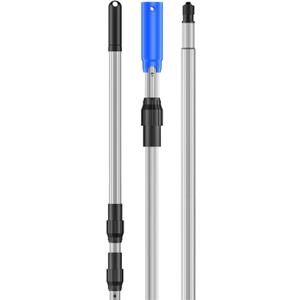 TOPDING & HZ Professional12.4 Foot Pool Pole Telescoping Swimming Pool Cleaning Poles,Adjustable Telescopic Pole for Skimmer Net,Brush,Vacuum Heads