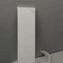 COUKIU Bathroom Vanity Sink Backsplash/Sidesplash (White Engineered Marble, 4" x 24")