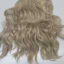 PATTNIUM Blonde Wig Short for Kids Girls Wavy Wig with Bangs Child Flaxen Blonde Wigs Synthetic Cosplay Halloween Party Costume Wigs (Flaxen Blonde)