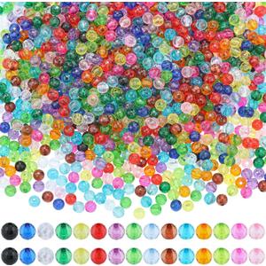 Ornaland 1500 Pcs Multicolor Acrylic Round Loose Beads for Jewelry Making (8mm)