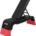 Yes4All Multifunctional Aerobic Deck - Versatile Fitness Station, Weight Bench, Aerobic Stepper, Plyometrics Box for Cardio Workouts and Strength Training (B.Red/Black)