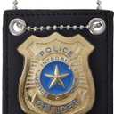 1 PC Police Badge Pretend Play Toys Set with Chain and Belt Clip for Kids Dress Up Game, Detective Role Play