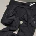 Santic Women's Cycling Pants High Waist 4D Padded Cycling Capris Shorts 3/4 Biking Tights Pockets (3X-Large, Black-d021)