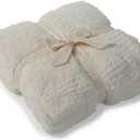 Barefoot Dreams CozyChic Throw - Cream - 54 x 72 in