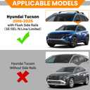 300lbs Roof Rack Cross Bars Compatible with Hyundai Tucson 2016-2026 SE/SEL/N Line/Limited with Lock, Aluminum Anti-Rust Crossbars for Rooftop Cargo Luggage Kayak Canoe Bike Snowboard