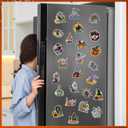 30 Pcs Halloween Diamond Art Magnets Kits DIY Skull Ghost Pumpkin Crow Spider Diamond Painting Fridge Magnetic Stickers Scary Gem Art Magnets for Beginners Holiday Decor Home