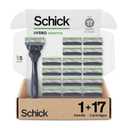 Schick Hydro Sensitive Razors for Men | 5-Blade Mens Razors for Shaving, 1 Mens Razor Handle with 17 Razor Blades Refills
