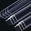 Sasylvia 10 Pcs 2-3/8 x 48 Inches Wall Corner Protector Guards, Avoid Scratching Scuffs, Clear Vinyl Corner Trim Molding, Easy to Install & Cleaning for Door Countertop Furniture Cabinet Protection