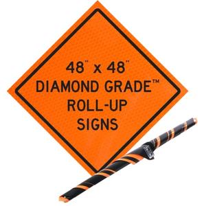 Roll-Up Sign Overlay-Diamond Grade-Arrow