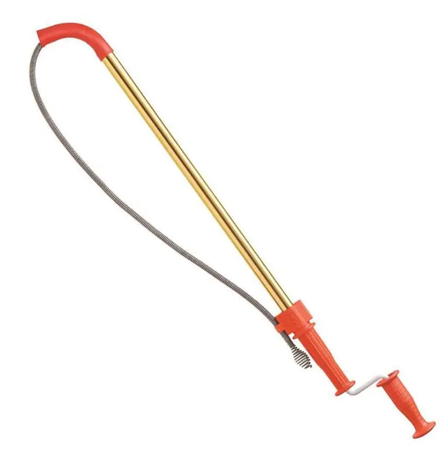 RIDGID 59802 K-6DH Hybrid Toilet Snake Auger with 6' Heavy-Duty Drop Head Tri-Wrap Cable, Manual or Cordless Drill Operated Plumbing Toilet Drain Snake Auger