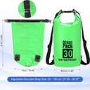 Waterproof Dry Bag, 30L Fit for Women Men Water Proof Bags Lightweight Dry Storage Floating Backpack with Whistle for Travel Backpacking Boating Kayaking Camping (Green)
