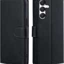 for Samsung Galaxy A16 5G Wallet Case with RFID Blocking Card Holder Kickstand, PU Leather Protective Cover Women Men for Samsung A16 (Black)