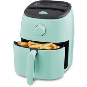 DASH Tasti-Crisp Electric Air Fryer Oven, 2.6 Qt., Aqua  Compact Air Fryer for Healthier Food in Minutes, Ideal for Small Spaces - Auto Shut Off, Analog, 1000-Watt