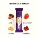 2 x NEOBAR Berries Cashew Fruit and Nut Bars - Plant-Based Vegan Snack Bars, Gluten Free Dairy Free Snacks, No Added Sugar, No Preservatives, Non-GMO | 12 Count (EXP 10/01/26)
