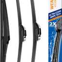 24"/19"/12" Windshield Wipers Compatible with Dodge Journey 2009-2020 Front and Rear Wiper Blades for My Car Original Equipment Automotive Replacement (Set of 3)