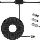 FM Radio Antenna Adhesive Mounting FM Radio FM Dipole Antenna for Stereo Receiver Indoor Music System FM Radio Home Stereo Receiver AV Audio