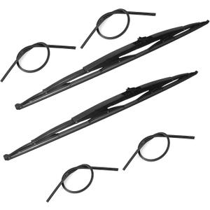 32 Wiper Blade for Rv or Motorhome rv Windshield Wipers 12mm 9mm J Hook with 2pcs Wiper Blades And 4 Pcs Rubber Refills 32"/32"