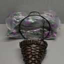 Geegoods 1 Set Artificial Hanging Flowers Plants for Outdoor, Faux Hanging Violet Flowers Baskets with Eucalyptus Vines UV Resistant Realistic Fake Plants for Outside Porch Garden Yard Home Decor