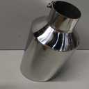 Richeer 4 to 8 inch Exhaust Tip, 4" Inlet, 8” Outlet 15” Overall Length Stainless Steel Polished Finish Universal for Vehicles with 4" O.D. Exhaust Tailpipe, Rolled Edge, Bolt on Design