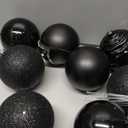 3.15" Christmas Ball Ornaments Black 12 Pcs Shatterproof Christmas Tree Decorations Xmas Tree Medium Christmas Ornaments Balls with Hanging Loop for Halloween Wedding Holiday Party Wreath Home Decor
