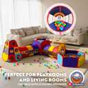 Playz 5pc Kids' Play Tents & Tunnels - Ball Pit for Toddlers, Basketball Hoop, Crawling Tubes, Pop-Up Playhouses, Baby Obstacle Course for Indoor or Outdoor Use