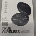 True Wireless Earphones With Charging Case M70 HD Stereo Sound Black Bluetooth