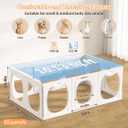 24" Acrylic Dog Playpen, 10 Panels Dog Play Pen Indoors, White