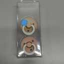 BIBS Boheme Glow in The Dark Soother 2-Pack. BPA Free. Round Latex, Size 2 (6-18 Months), Blush Glow/Vanilla Glow