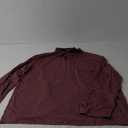 Men's Long Sleeve Polo Shirts Casual Button Classic Work Shirt Cotton Collared Basic Golf Shirt with Pocket (XX-Large, Darkred)