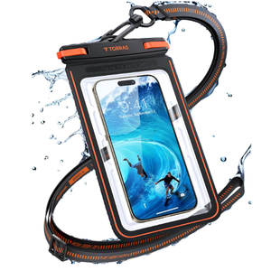TORRAS IPX8 Waterproof Phone Pouch Floating, Underwater Screen Touchable, Water Proof Case with Lanyard for iPhone 17 Pro Max 16 S25, Cellphone Dry Bag Cruise Essentials 7.0 inch, Black