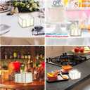 Sumnacon Glass Napkin Holder for Table, Stylish Cocktail Napkin Holder,Modern Napkin Holders for Paper Napkins,Gold Napkin Holders for Kitchen Dining Table Party Restaurant Bar